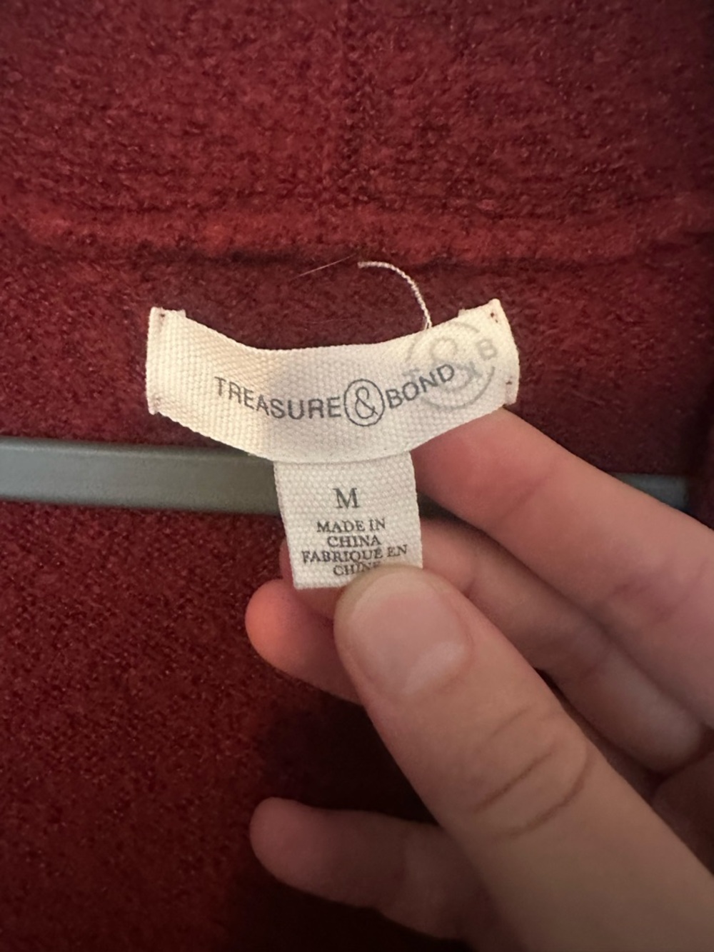 Treasure & Bond Red Ribbed Knit Longline Cardigan Sweater - Picture 5 of 6